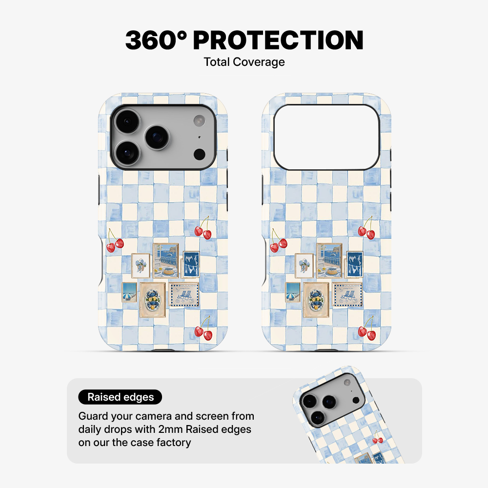 Sea Side Checker Phone Case