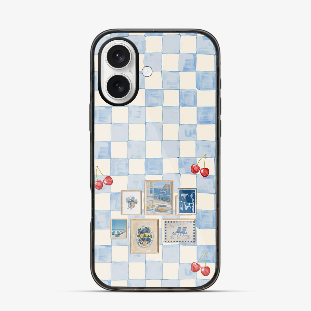 Sea Side Checker iPhone 17 Case
