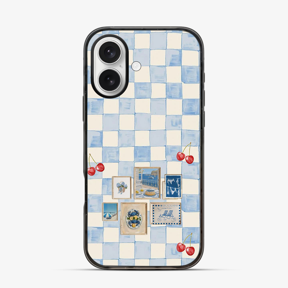 Sea Side Checker iPhone 17 Case