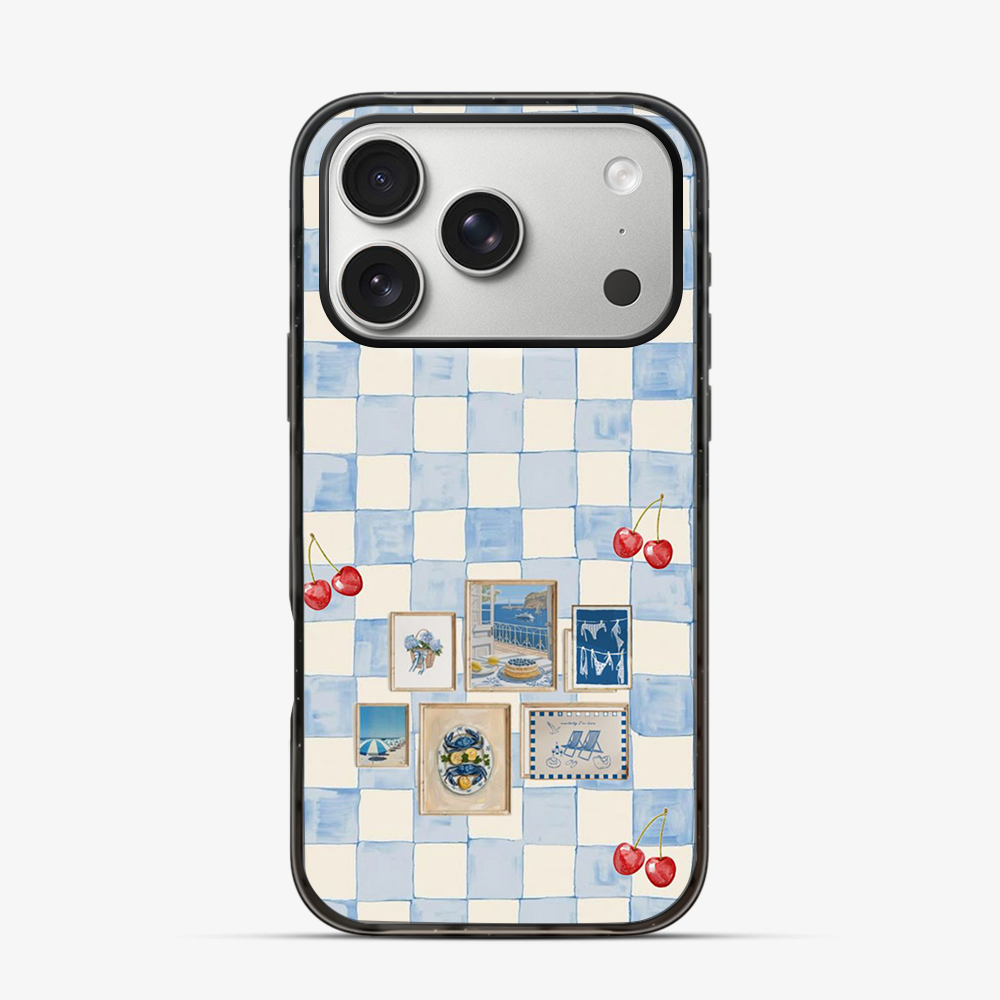 Sea Side Checker iPhone 17 Pro Case