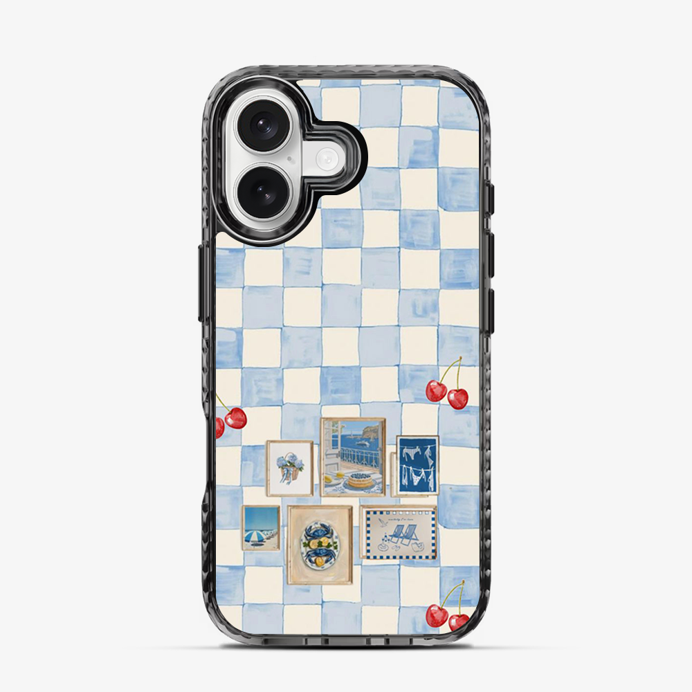 Sea Side Checker iPhone 17 Case