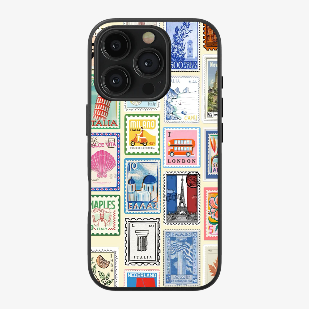 Multiple Stamps Phone Case Clear Silicone Case