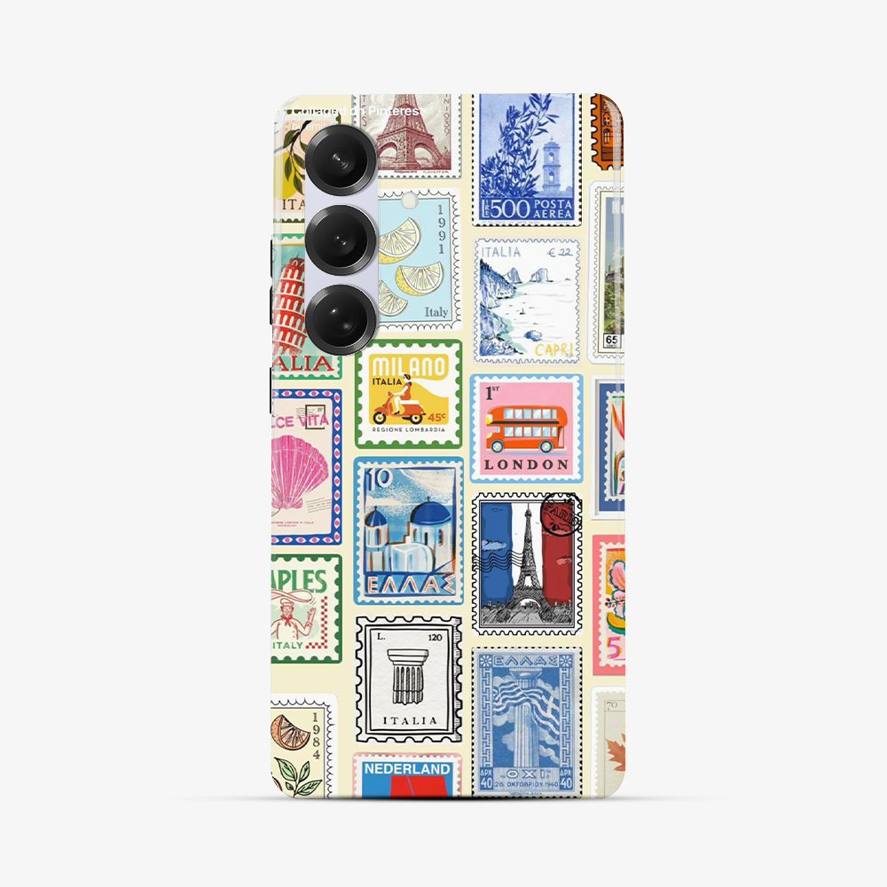 Multiple Stamps Samsung Phone Case Tough Double Layer