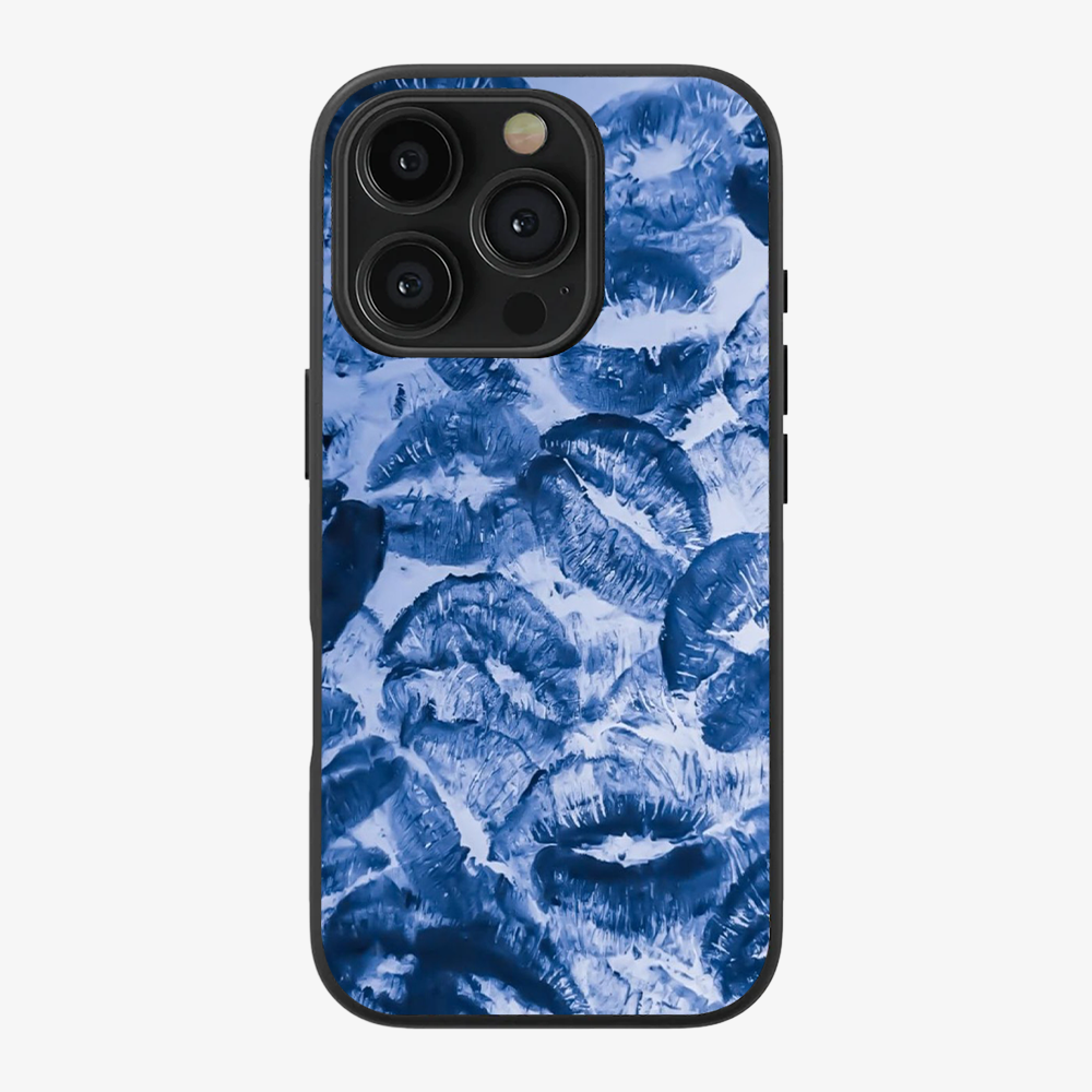 Blue Lips Pattern Phone Case Clear Silicone Case