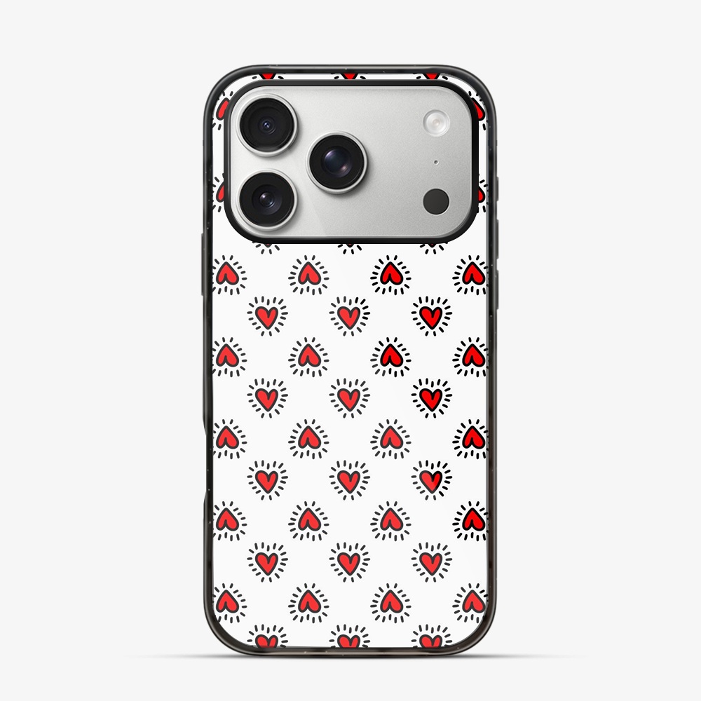 Falling Hearts | Two iPhone 17 Pro Max Case
