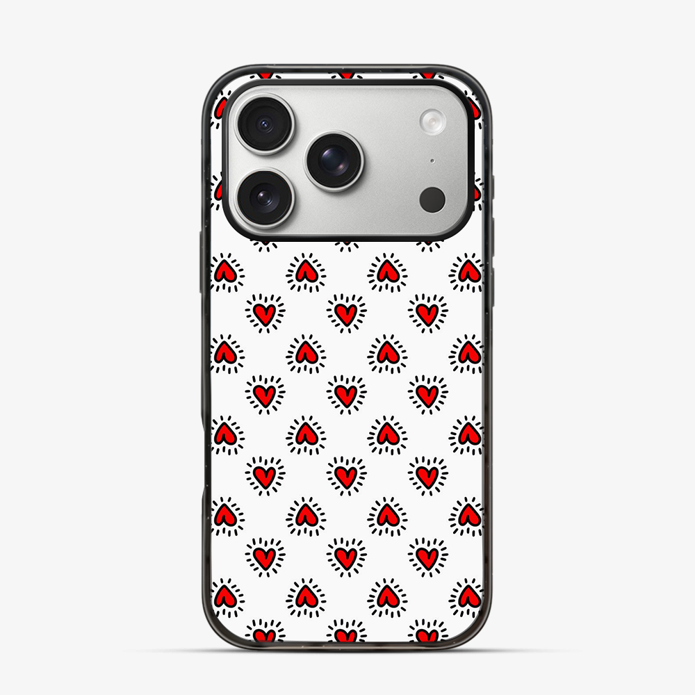 Falling Hearts | Two iPhone 17 Pro Max Case