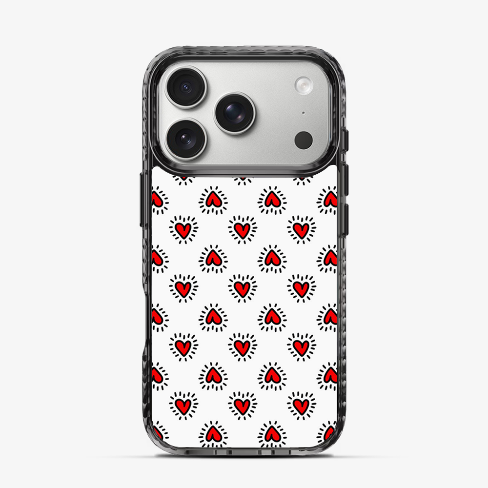Falling Hearts | Two iPhone 17 Pro Max Case