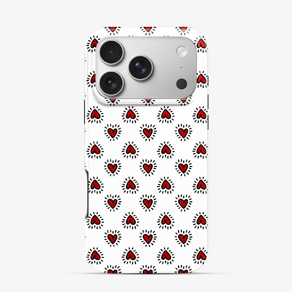 Falling Hearts | Two iPhone 17 Pro Max Case