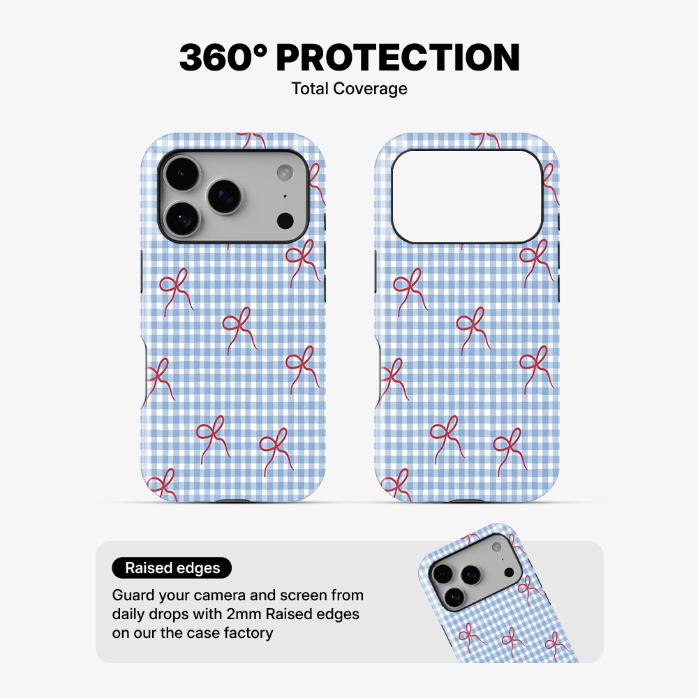 Checkered Bow Phone Case