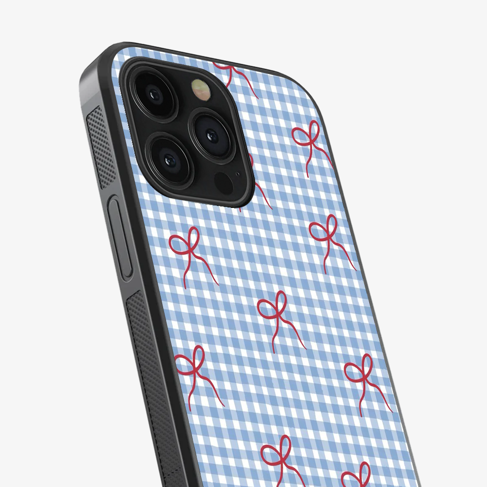 Checkered Bow Phone Case