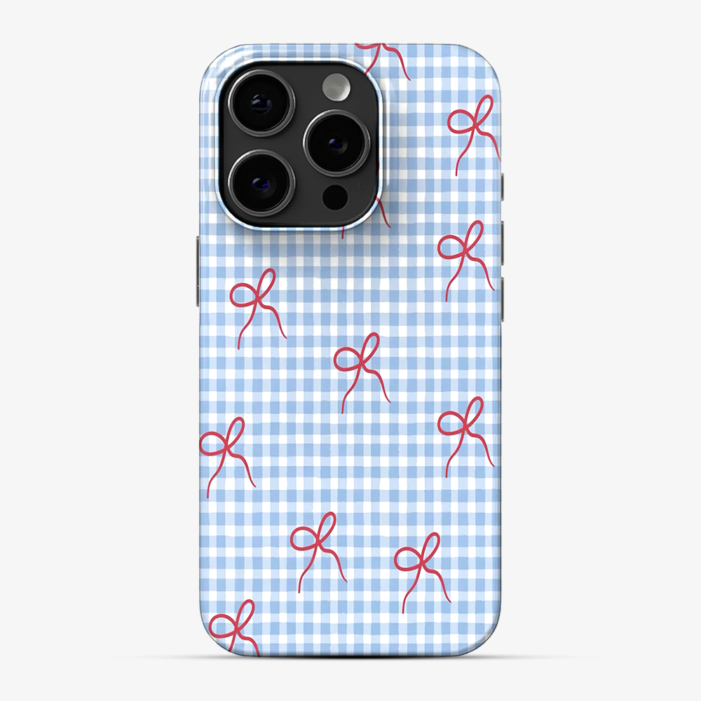 Checkered Bow Phone Case