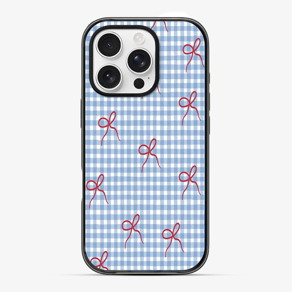 Checkered Bow Phone Case Hard 2.0 Case