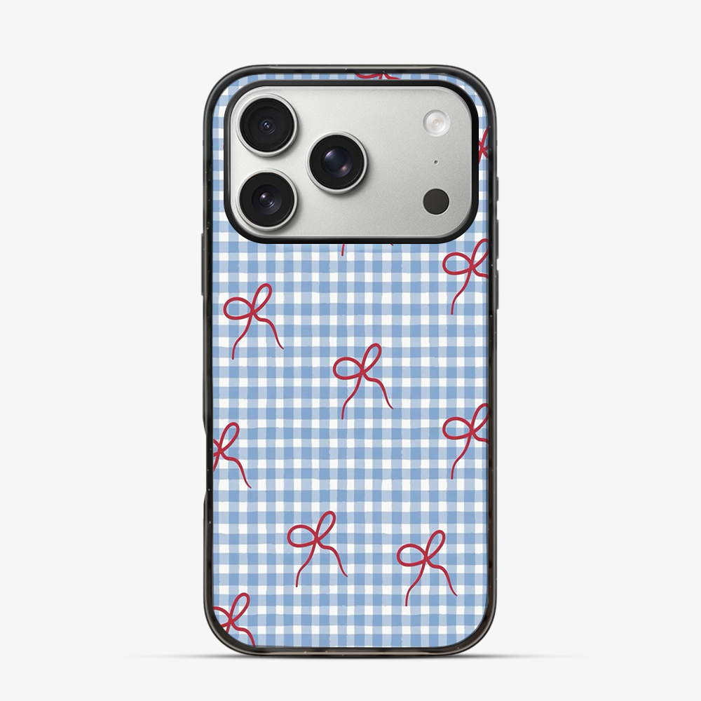 Checkered Bow iPhone 17 Pro Case