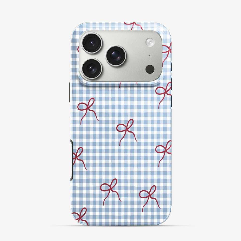 Checkered Bow iPhone 17 Pro Case