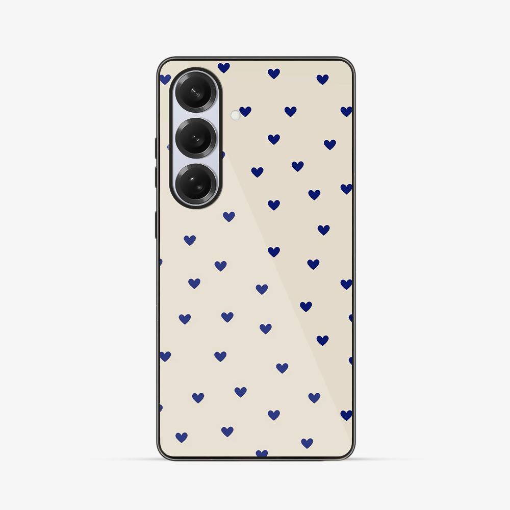 Blue Multiple Heart's Samsung Phone Case Glass Case