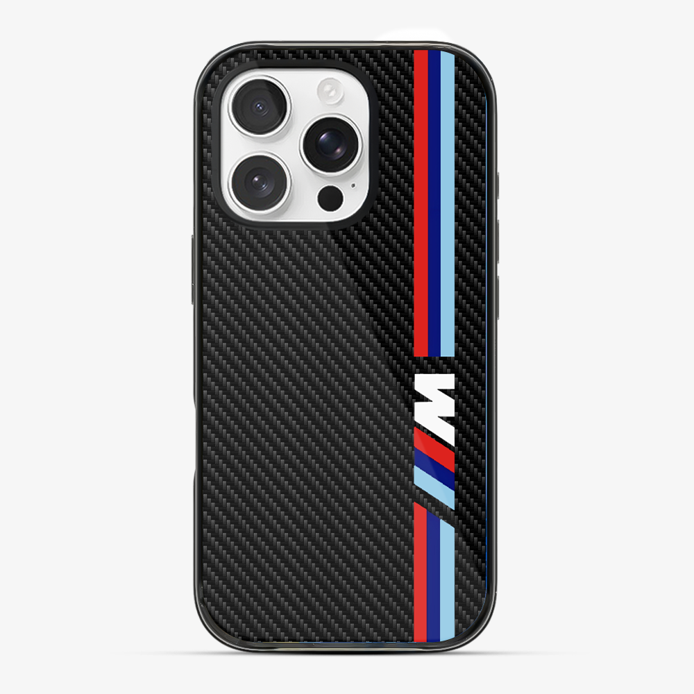 BMW Carbon Fibre Phone Case | Two Anti Yellow Silicone Case