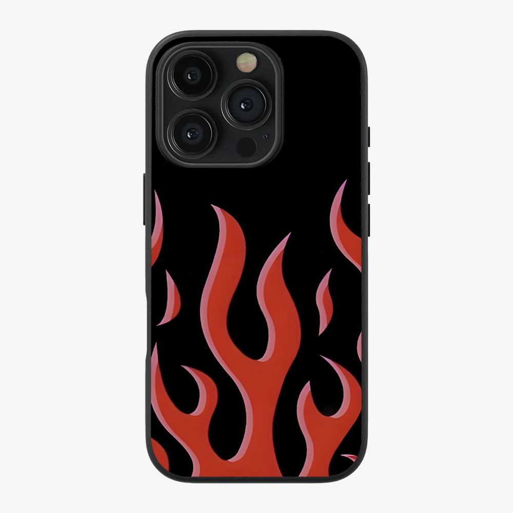Flame Phone Case | Red Clear Silicone Case