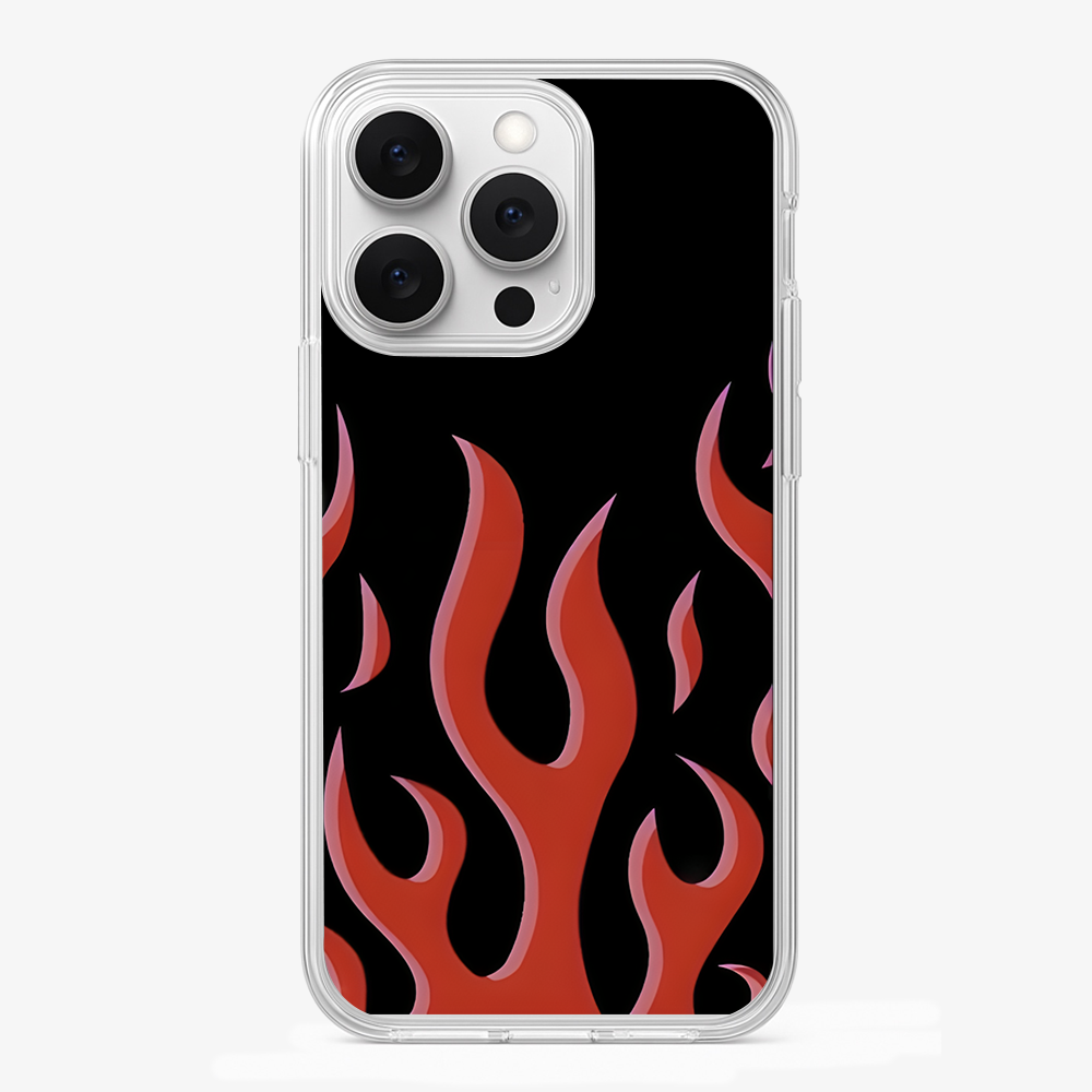 Flame Phone Case | Red Glass Case