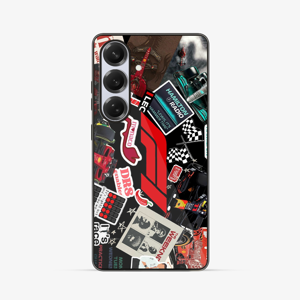 F1 X Weeknd Samsung Phone Case Glass Case