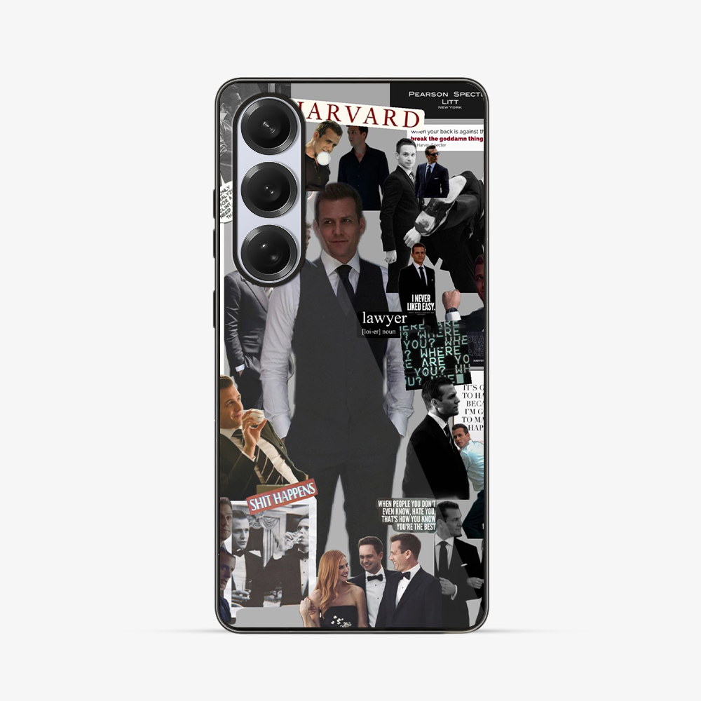 Suits Shit Happen Samsung Phone Case Glass Case