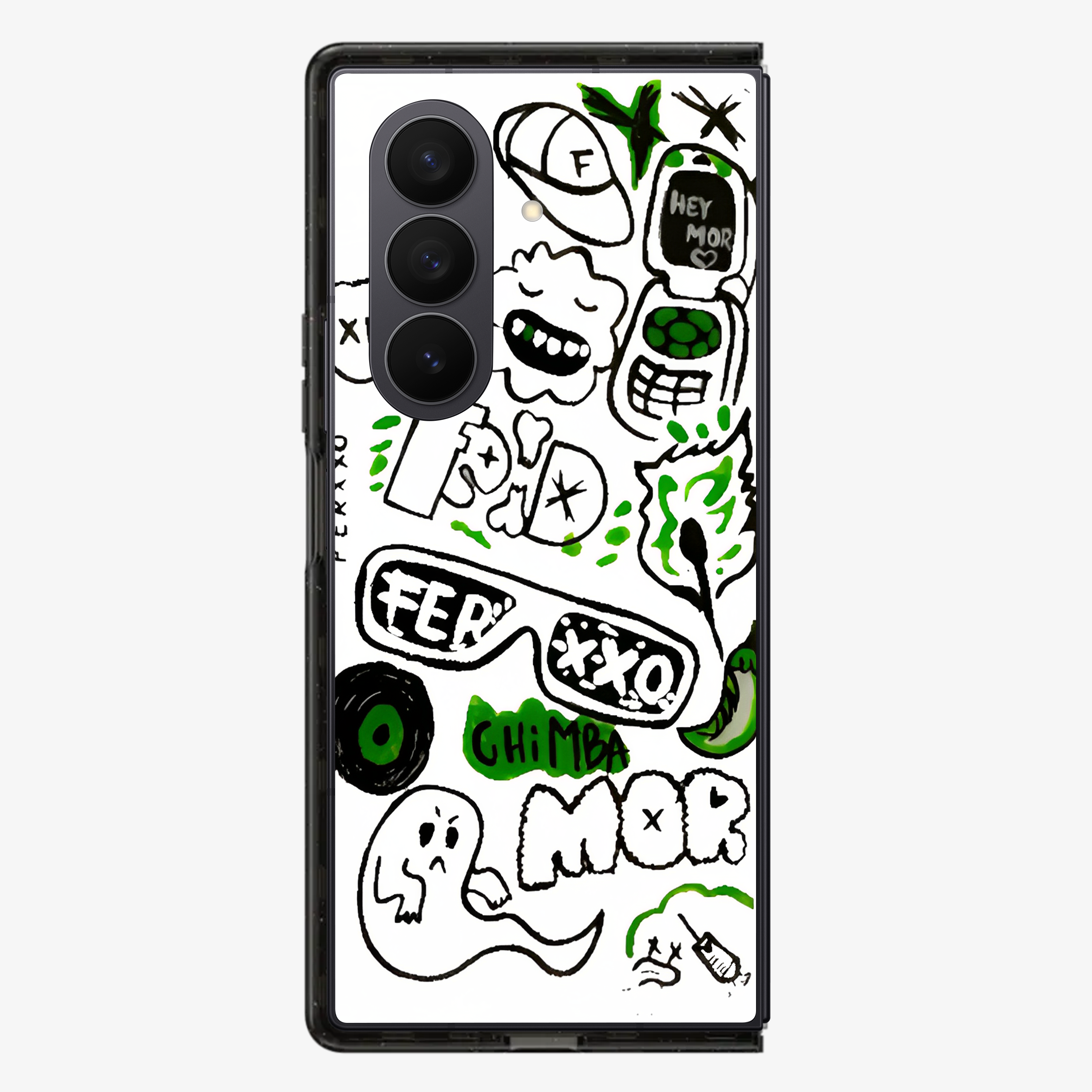 Doodle Samsung Z Fold Phone Case