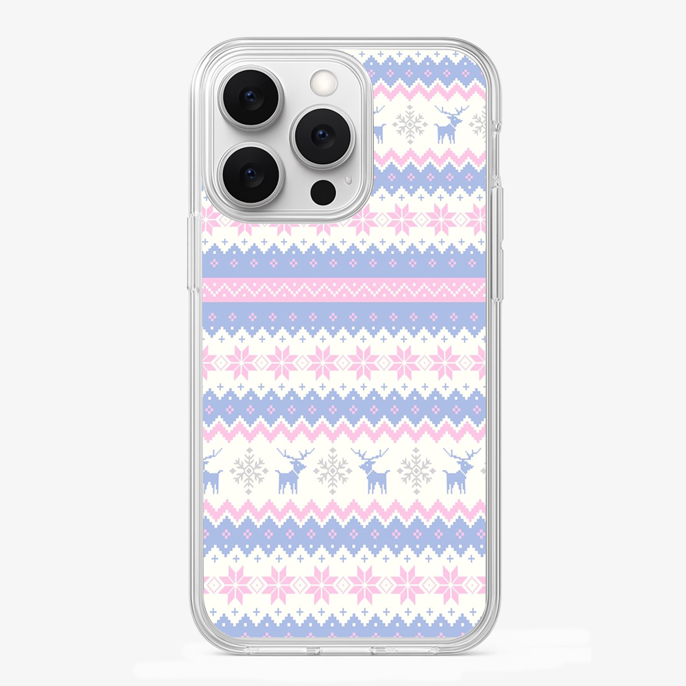 Christmas Pink Snowflake Phone Case Glass Case
