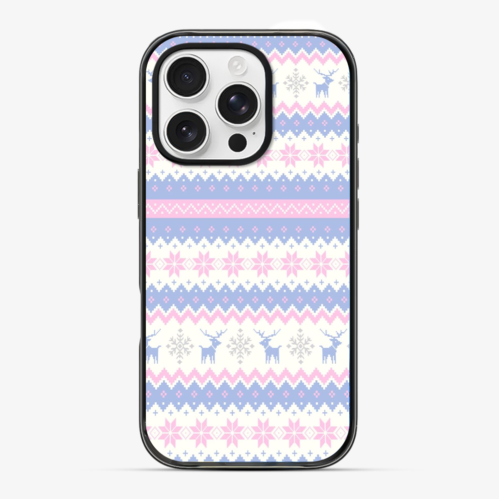 Christmas Pink Snowflake Phone Case Hard 2.0 Case