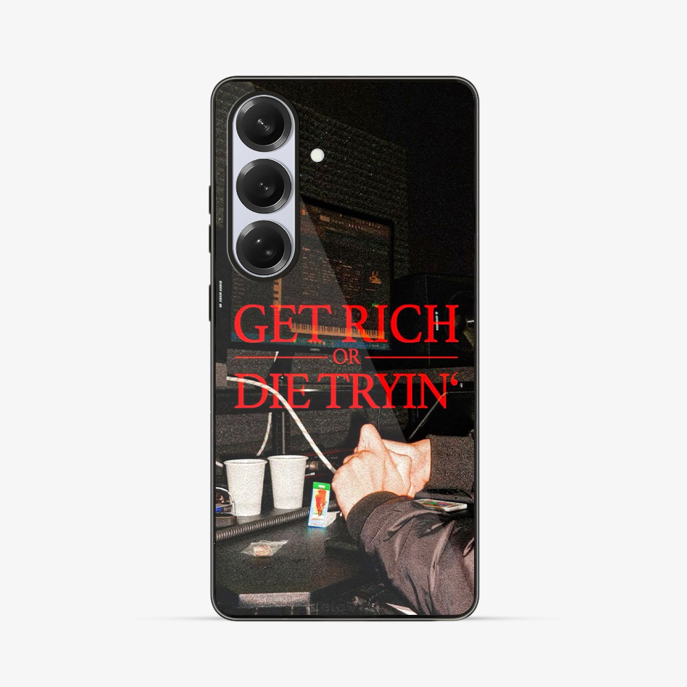 Get Rich Or Die Trying Samsung Phone Case Glass Case