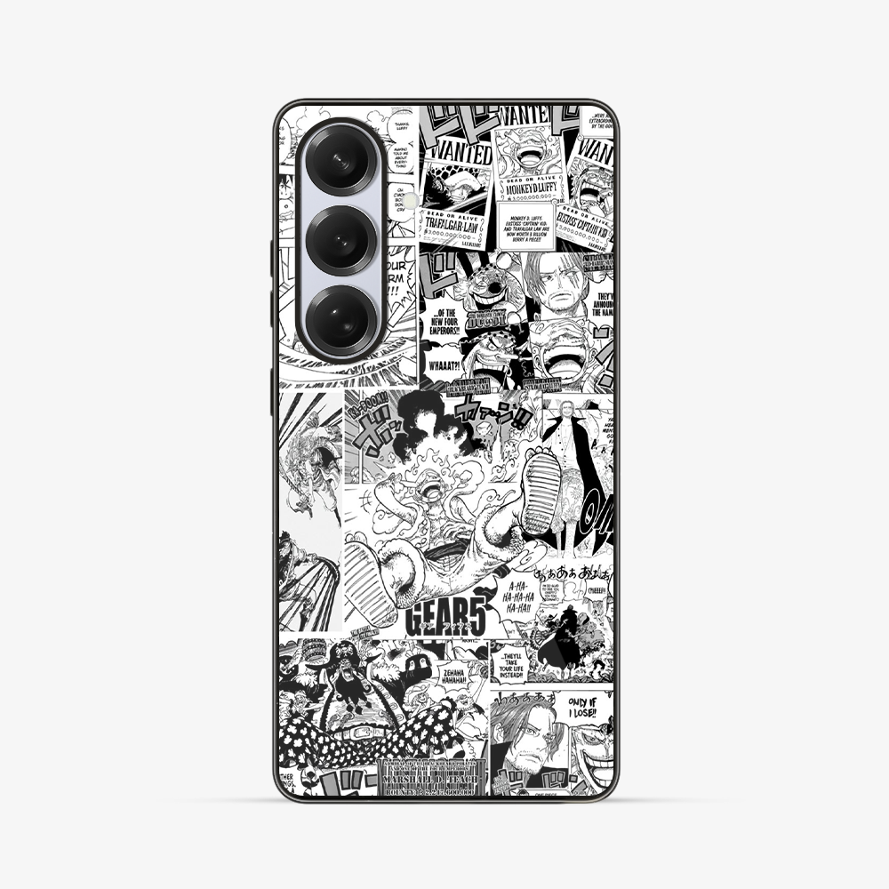 Luffy Newspaper Anime Samsung Phone Case Glass Case