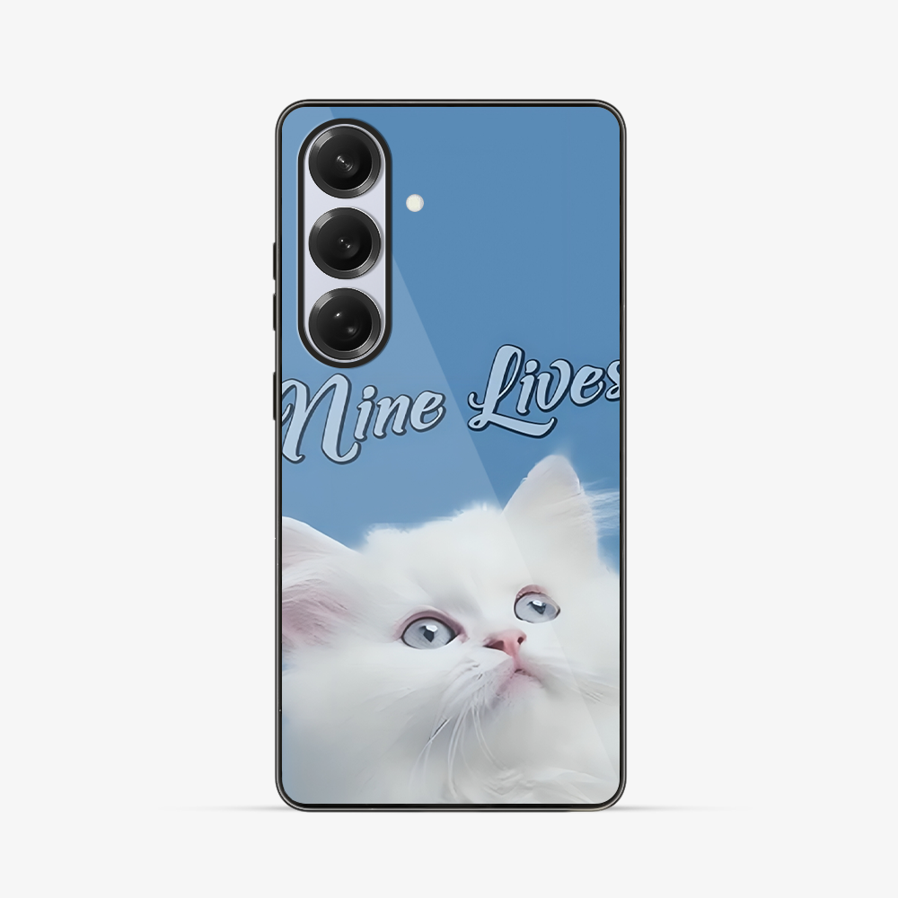 Nine Lives Cat Samsung Phone Case Glass Case