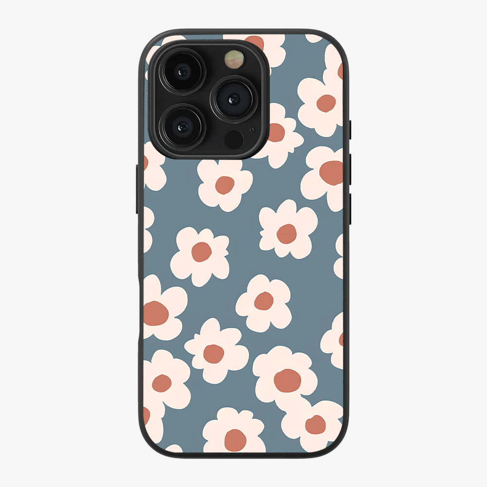 Blue Flower Phone Case Clear Silicone Case