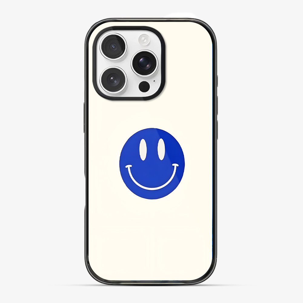 Blue Smiley Phone Case Anti Yellow Silicone Case