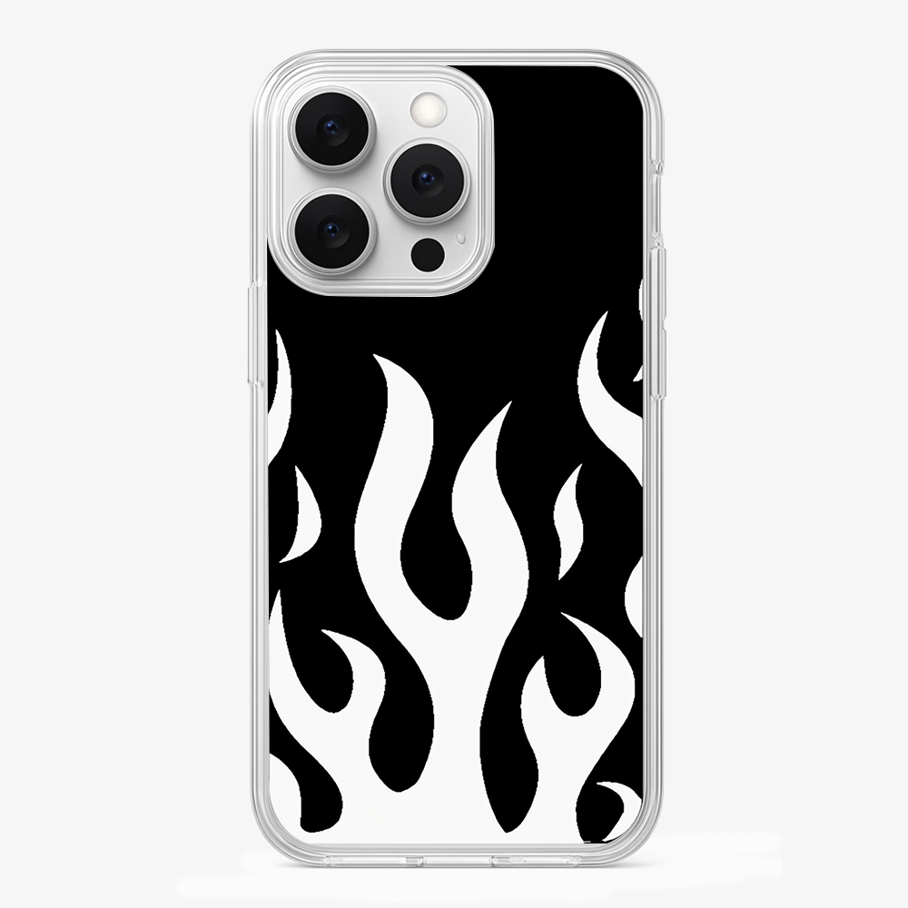 Flame Phone Case | White Glass Case