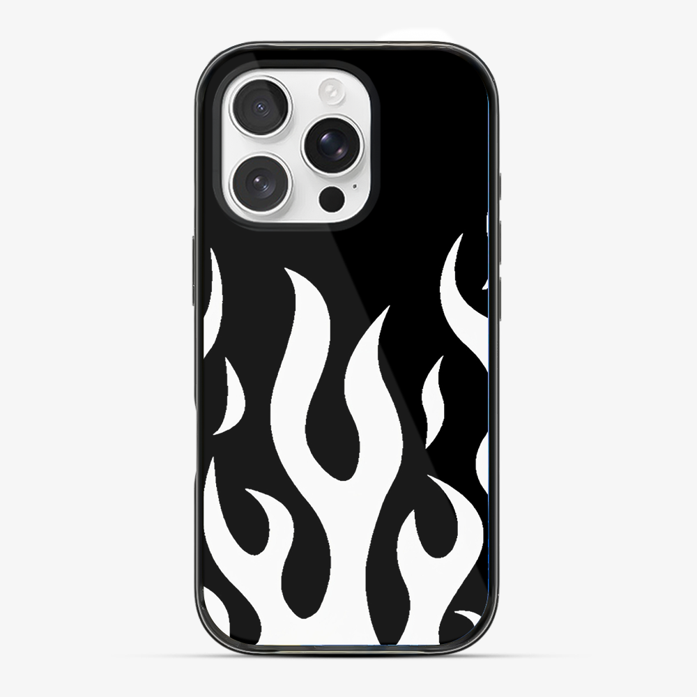 Flame Phone Case | White Anti Yellow Silicone Case