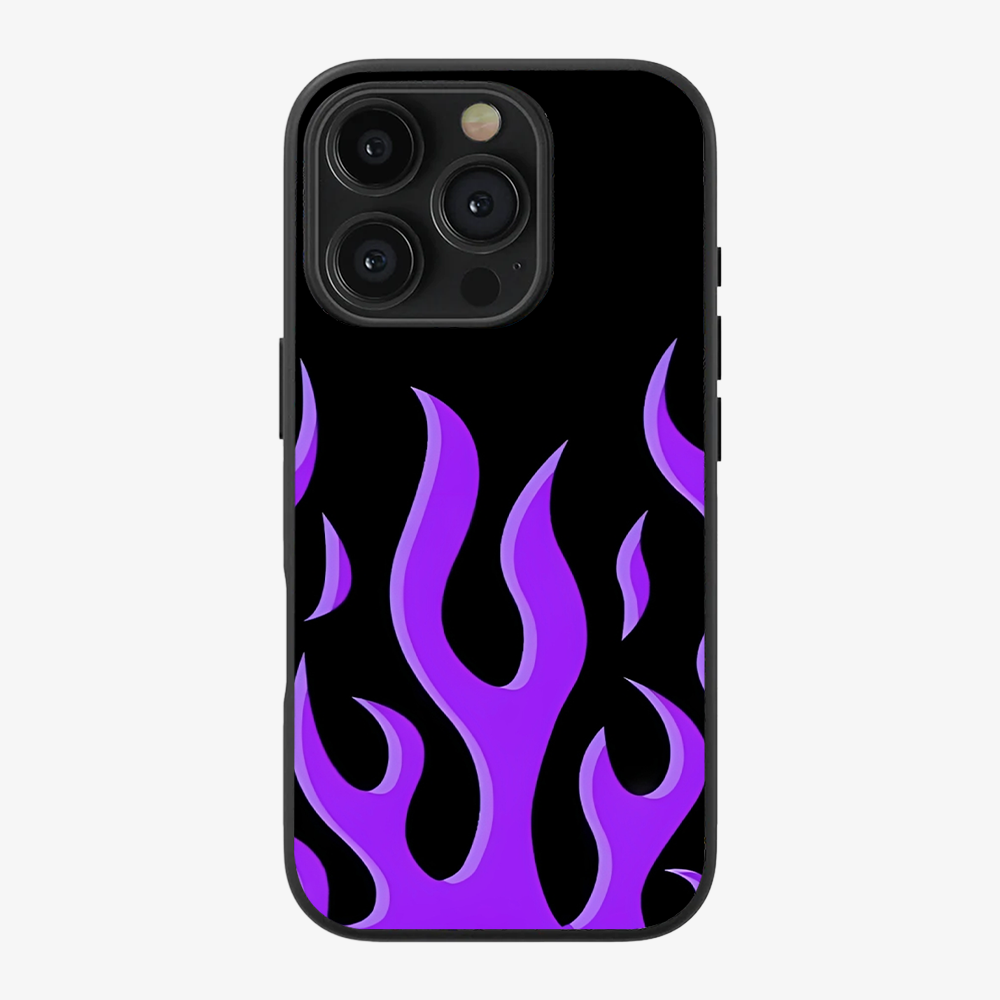 Flame Phone Case | Purple Clear Silicone Case