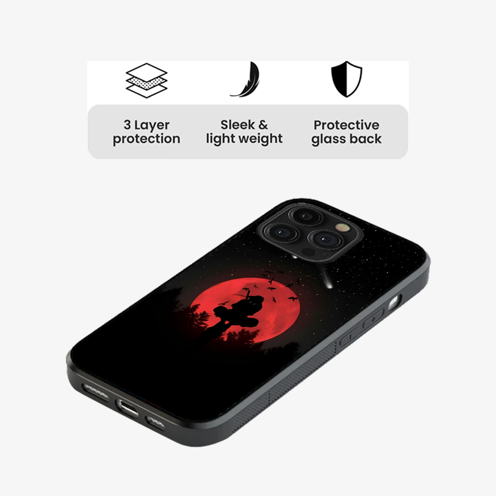 Anime Itachi Over a Moon Phone Case