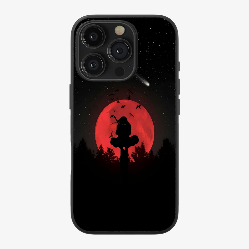 Anime Itachi Over a Moon Phone Case Clear Silicone Case