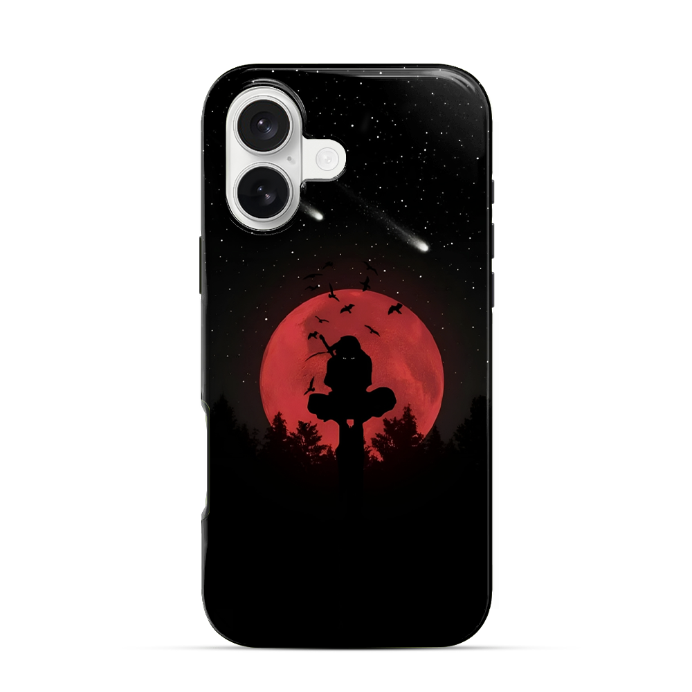 Anime Itachi Over a Moon iPhone 16 Case