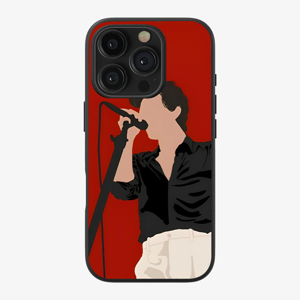 Harry Styles With A Mic Phone Case Clear Silicone Case