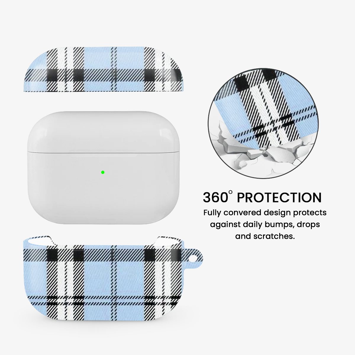 Plaid | Blue Airpods Case