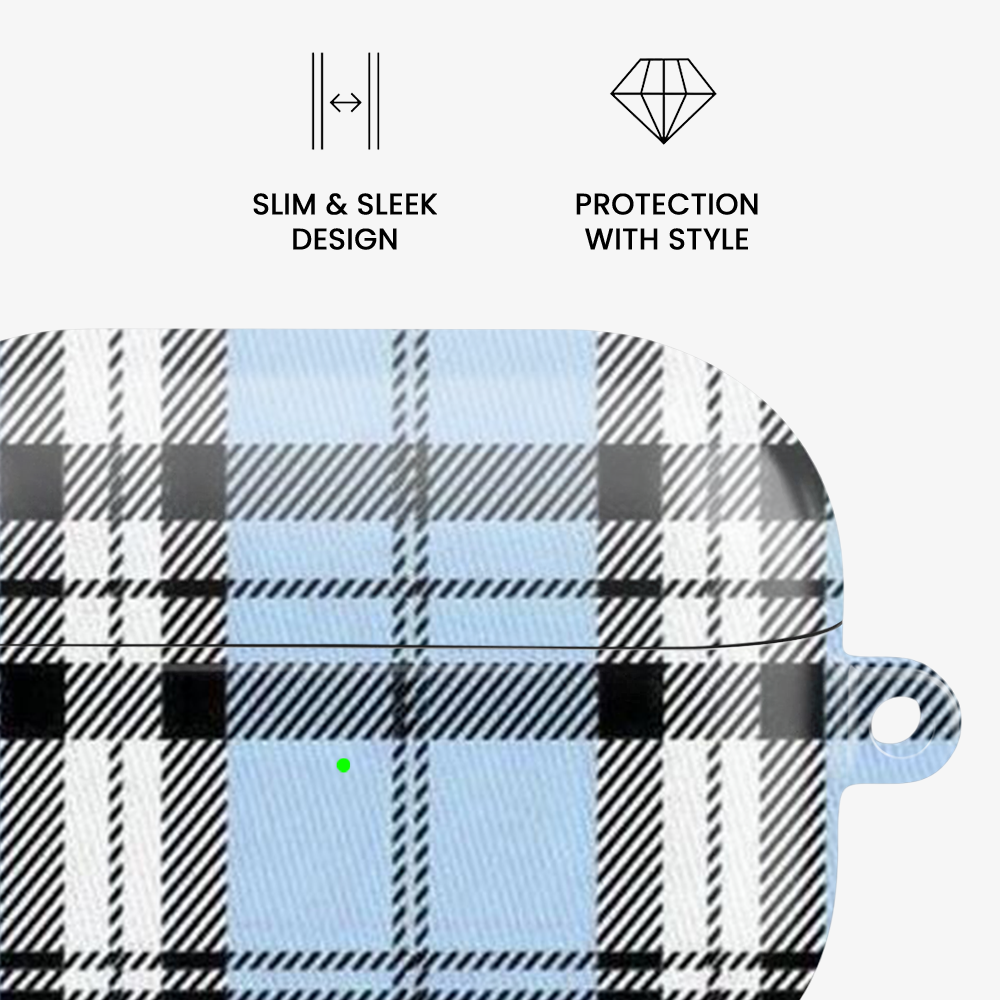 Plaid | Blue Airpods Case
