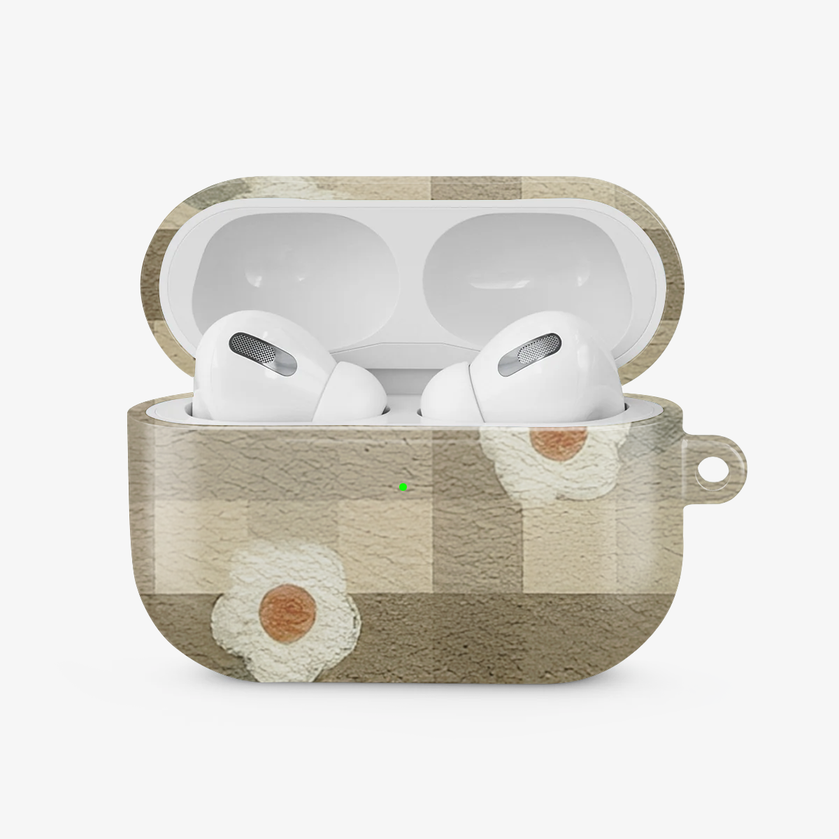 Checkered Flower Airpods Case