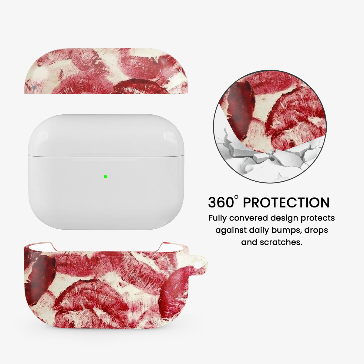 Red Lips Pattern Airpods Case