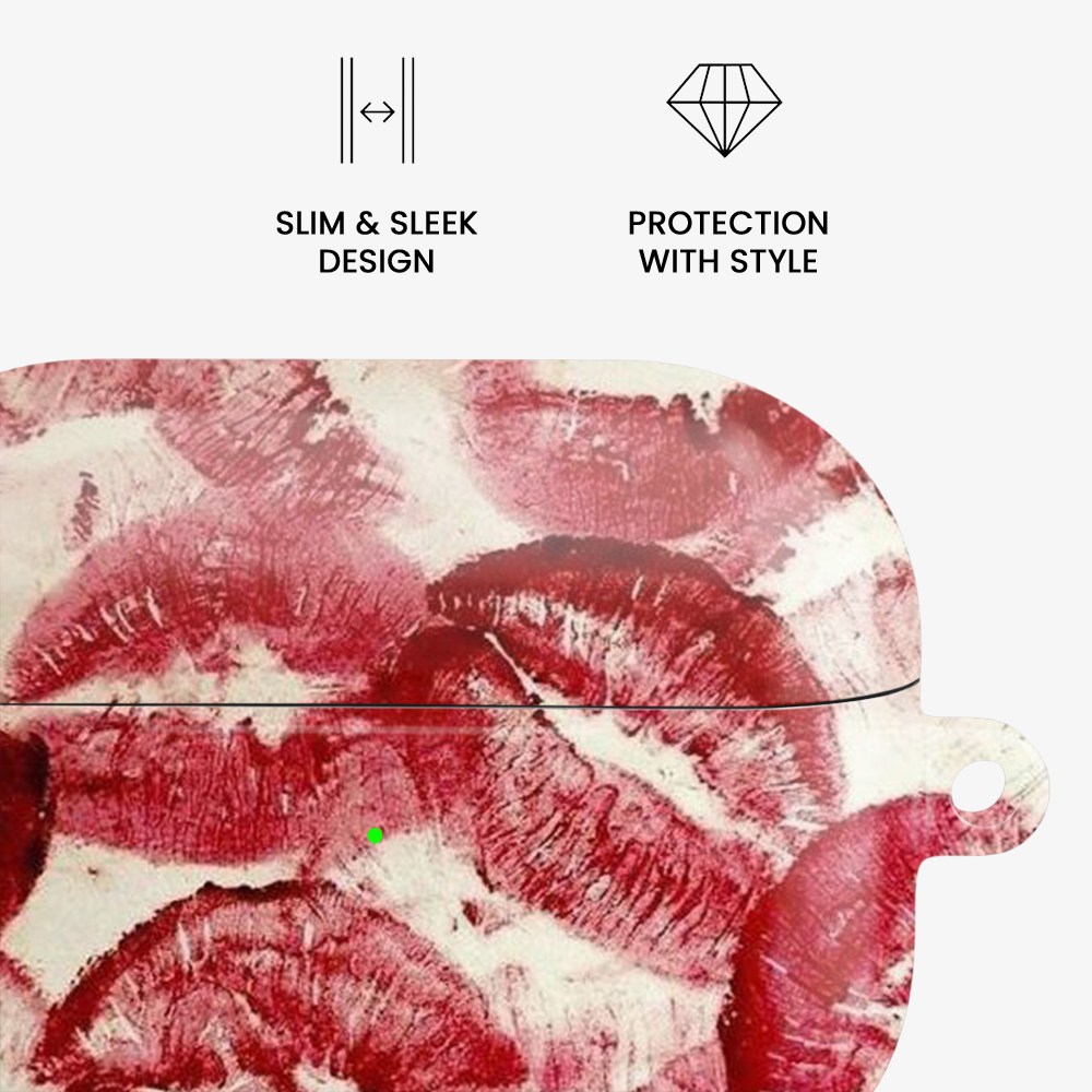Red Lips Pattern Airpods Case