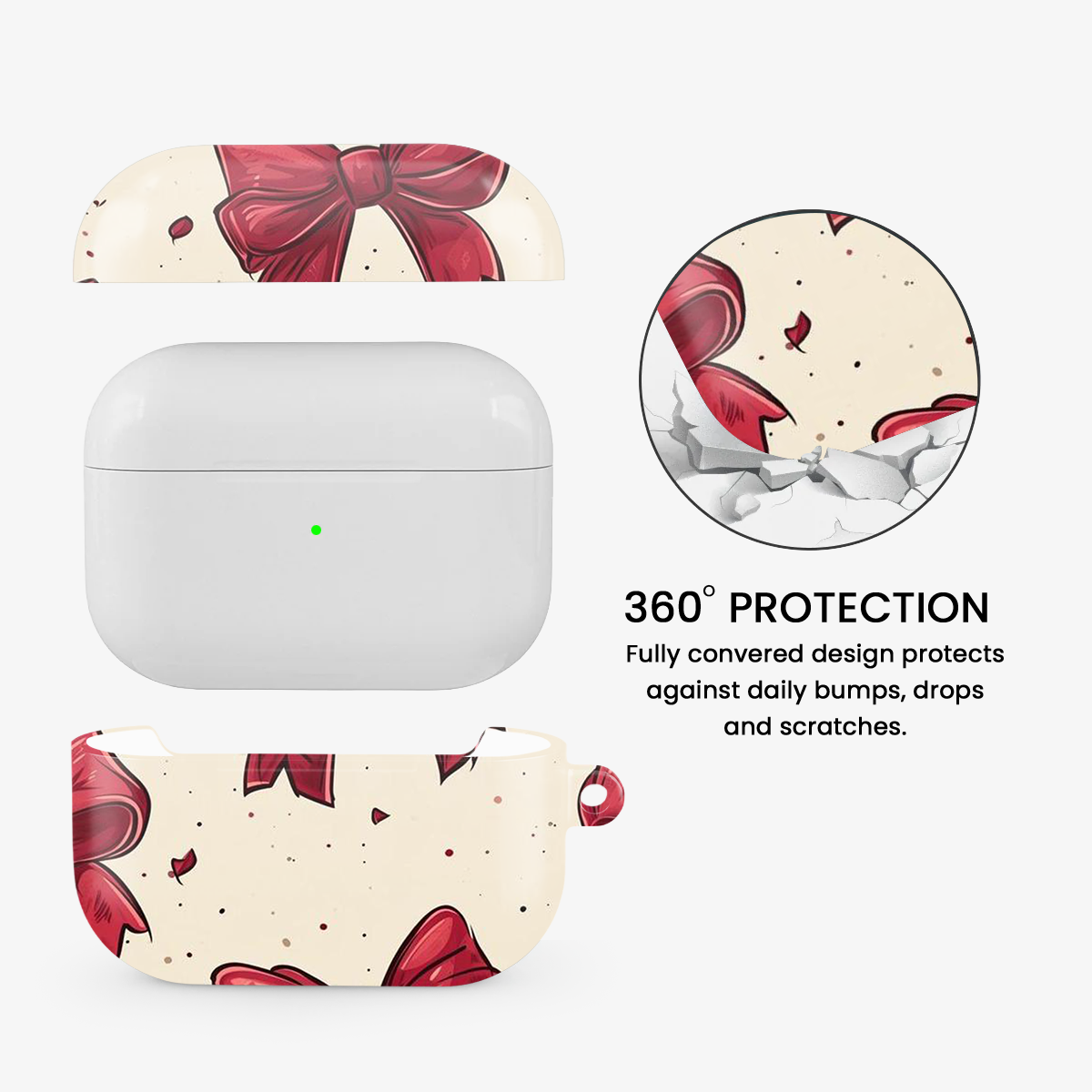 Bow And Heart Airpods Case