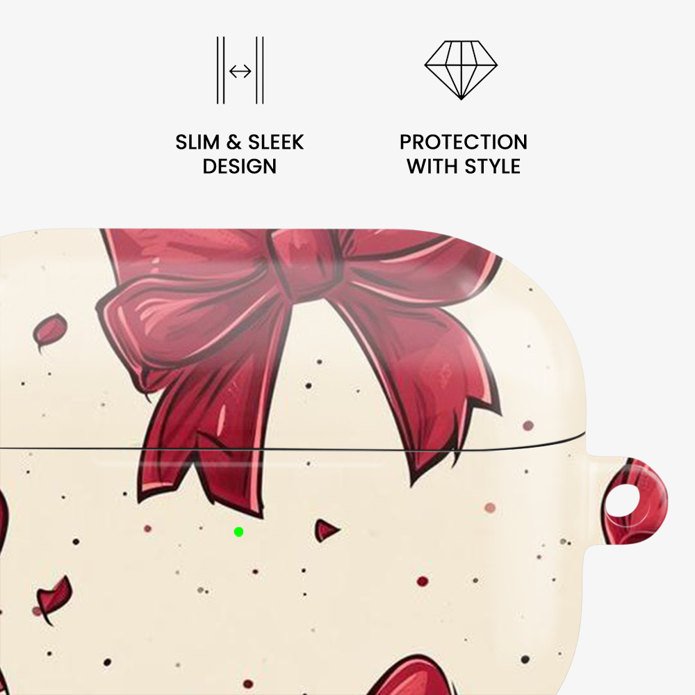 Bow And Heart Airpods Case