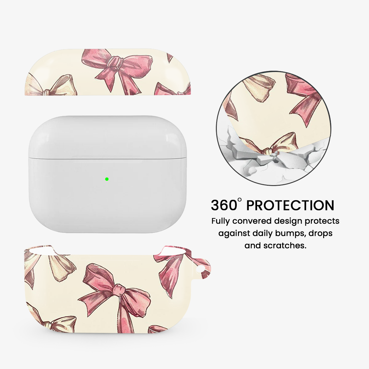 Multiple Bow's Airpods Case