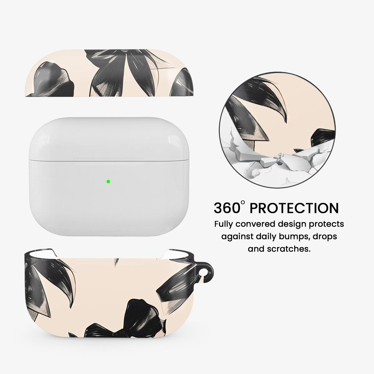 Coquette Black Bow Airpods Case