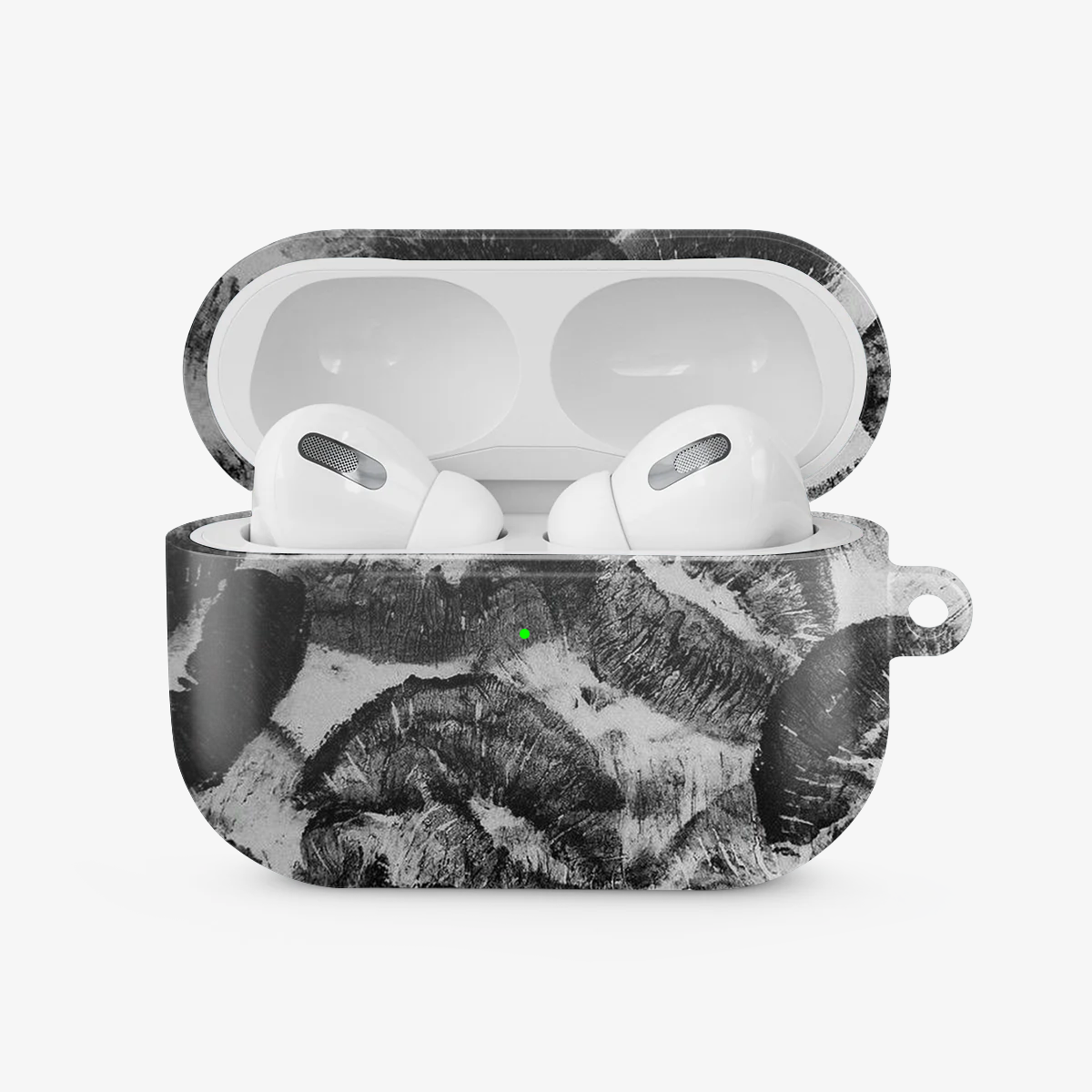 Black Lips Pattern Airpods Case