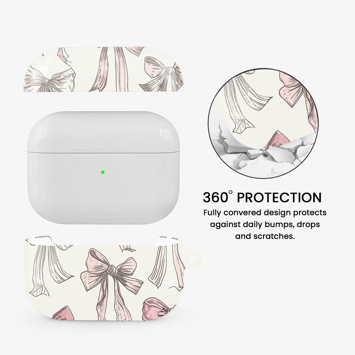 Coquette Tall Bow Airpods Case